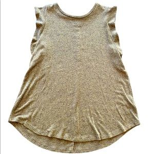 Comfortable old Navy green knit top with cap ruffle sleeve.